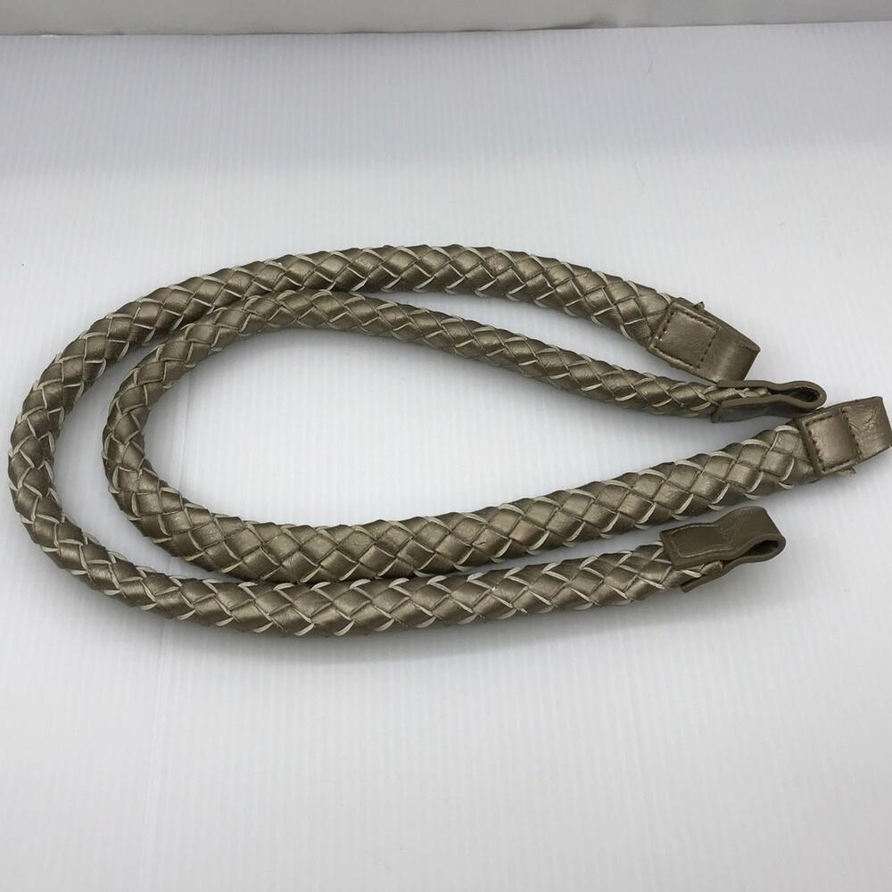 Miche Champagne Metallic Long Braided Rope Rolled Handle Set 24”
